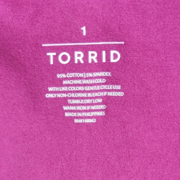 Torrid 1x Foxy mock neck 1/2 zip up fitted tank purple sleeveless top plus size - Picture 7 of 7